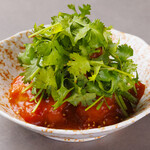 どっさりパクチー鶏チリ