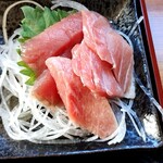 たっちゃん食堂 - マグロ刺盛りのアップ