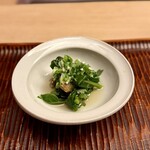 緒方 - 夏野菜のお浸し　茗荷・大葉・ツルムラサキ・おくら