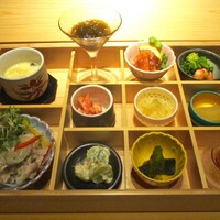 鮨ひばり - 八寸松花堂 季節のお料理11品。