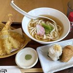 zoan - ど定番,エビ天ランチ,うどんとミニおにぎり天むす付。zoan(愛知県安城市)うどん,街の定食屋,TMGP撮影