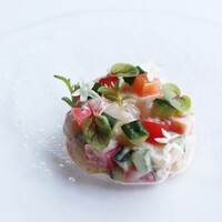 薩摩甘海老と帆立貝のタルタル