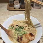 鶏ポタ ラーメン THANK - ストレート細麺