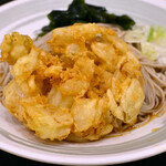 しぶそば - かき揚げそば(冷)@税込610円：かき揚げは「北海道産玉ねぎ」