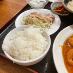 香苑 - ライスと棒棒鶏