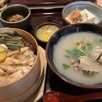 貝汁味処南里 - わっぱ鶏貝汁変更1300円