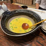 寿司割烹 竹染 - 猪鍋の雑炊！