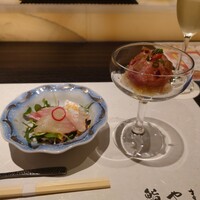 鮨 やまけん 銀座店 - 鮨カクテル
                    と造里