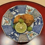 赤坂 島袋 - 松茸と海老真薯のフライ