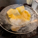 御懐石 志ら玉 - 水菓子　かき氷、メロン、マンゴー