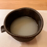 ひろ作 - 濃厚な蕎麦湯さんでーす。