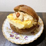 下田流 - ブラウニーキャラメルナッツクリチベーグルサンド(チーズケーキver)(600円)