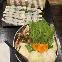 ふぐ御料理處 でん - はもなべ