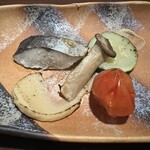 旅館山翠 - 焼き物　　野菜と魚のオイル焼き　味噌チーズ
