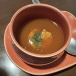 旅館山翠 - 蒸し物       海老の洋風茶わん蒸し