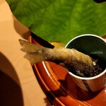 銀座 しのはら - 鮎の唐揚げにつけて