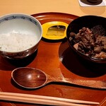 銀座 しのはら - 白米とトリュフ入りすき焼き