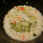 ラ・クローヌ - ムール貝の残りスープでリゾット 540円。