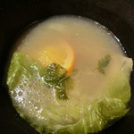 ラ・クローヌ - ポテトはムール貝のスープにつけていただきます☆