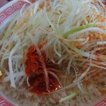 幸楽苑 - ネギ＆唐辛子投入