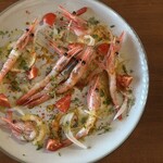 and moon - 甘エビのカルパッチョ　1300円