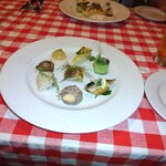 OSTERIA NAKANO - 前菜盛り合わせ　牛肉、鶏むね肉、サンマ　海老とモモ　キッシュ　イワシ　シラス等名前は忘れたけど、美味しかったのは間違いない