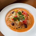 エコモレストラン - トマトの発酵冷製パスタ　大盛り