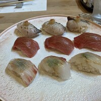鮨と天草大王 天音 - 鯛、鮪中トロ、他