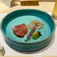 鮨 起承転結 - お造り(本鮪(長崎)・シマアジ)