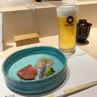 鮨 起承転結 - お造り(本鮪(長崎)・シマアジ)
