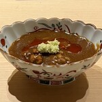 すが弥 - マグロ　クエダイ　鮑、蟹のカレー　酢飯