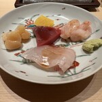 すが弥 - シマアジ　甘エビ　小柱　赤身　数の子