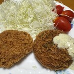 神戸コロッケ - 料理写真:豚ヒレカツと海老と帆立のカツ