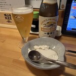 海鮮鉄板　やまおか食堂 - お通し　おぼろ豆腐