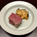 徳ㇵ本也 - 丹羽牛味噌漬け　いちじくの田楽