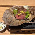 雪花菜 - 朴葉焼