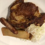 ガスト - 料理写真:日替わりは照り焼きチキンとソーセージと春巻きかな。
