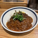 カレーライス専門店 ブラザー - 辛さは「激辛」。これでカレー好きにとっては普通のピリッとした辛さ。次回は「辛辛(つらから)」にします。