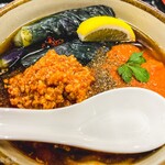 麺紡 - なすトマト肉味噌ぶっかけ