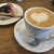 レックコーヒー - 料理写真:カプチーノ(東京ブレンド)、ブルーベリータルト