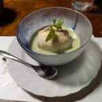 割烹 鍋物 鮨よし - 無花果抹茶ソース