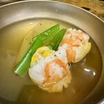 立呑み とだか - 海老、とうもろこし、冬瓜のお椀
      2025年8月28日