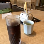 木曽路 - 食後のアイスコーヒーはフルーツ大福と一緒にいただきました。