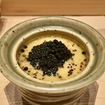 316132656 - 蛤の茶碗蒸しアブルーガのせ