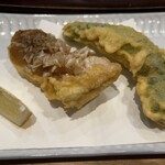 天ぷら 日本料理 あら川 - 甘鯛、万願寺唐辛子