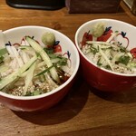 朱楽 - 写真前後してしまいましたが、長芋そうめんの付け出し✩⋆*॰¨̮⋆｡˚՞⸝⸝ᵒ̴̶̷  ᵒ̴̶̷⸝⸝՞✨
      暑い夏には有難い一品✩⋆*॰¨̮⋆｡˚⸝⸝ᵕ ᵕ⸝⸝✨✨