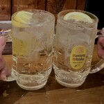 朱楽 - 最後はハイボールで〆の～✩⋆*॰¨̮⋆｡˚
      ｶﾝﾊﾟ━(*´ω｀)o∪∪o(´ω｀*)━ｲ✨