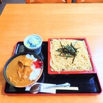 やぶ善 - ■ 平日ランチ F：中華ざる + ミニカツカレーライス、1,250円