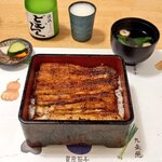 うな正 - 料理写真:長野のどぶろく「どむろく」。特上うな重。