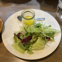 レ・ピコロ - 玉ねぎプリンとサラダ